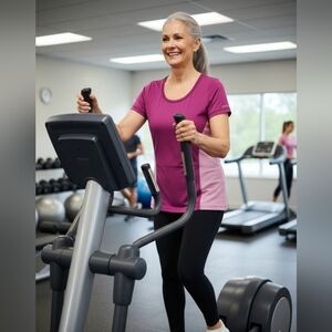 Curves XS Magenta Pink Colorblock Athletic Gym T-Shirt Top